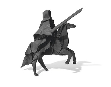Origami Black knight by Chen Xiao on giladorigami.com