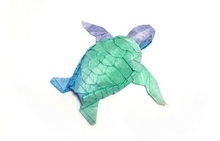 Origami Green turtle by Jang Yong-Ik on giladorigami.com