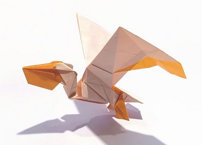Origami Pelican by Kakami Hitoshi on giladorigami.com