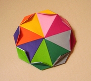Origami Frisbee + spinning top by Sanja Srbljinovic Cucek on giladorigami.com