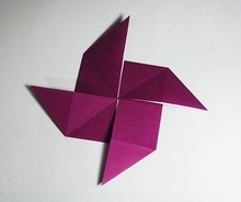 Origami Pinwheel 1 by Traditional on giladorigami.com