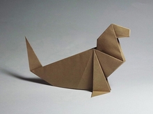 Origami Australian fur seal by Marion and Steve Isham on giladorigami.com