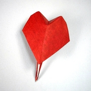 Origami Heart stick pin by David Shall on giladorigami.com
