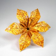 Origami Lily with six petals by David Shall on giladorigami.com