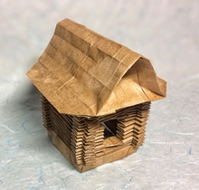 Origami Russian hut by Andrey Ermakov on giladorigami.com