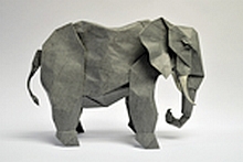 Origami African elephant by Shuki Kato on giladorigami.com