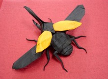 Origami Hercules beetle - flying by Shuki Kato on giladorigami.com