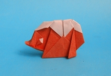 Origami Hedgehog by Lee In Kyung (Whitepaper) on giladorigami.com