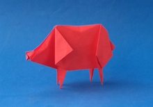 Origami Pig by Angel Morollon Guallar on giladorigami.com