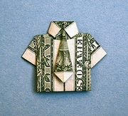 Origami Shirt with tie by Stefan Delecat on giladorigami.com