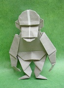Origami Chimpanzee by John Montroll on giladorigami.com