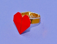 Origami Heart ring by Francis Ow on giladorigami.com