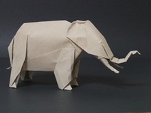 Origami Asian elephant II by John Szinger on giladorigami.com