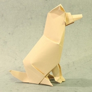 Origami Timber the dog by John Szinger on giladorigami.com