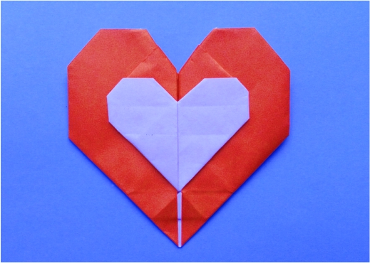Origami Small heart inside large heart by Hadi Tahir on giladorigami.com