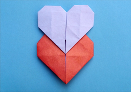 Origami Heart on top of heart by Herdy Soepono on giladorigami.com