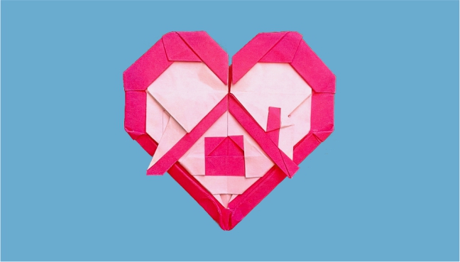 Origami House in heart by Hadi Tahir on giladorigami.com