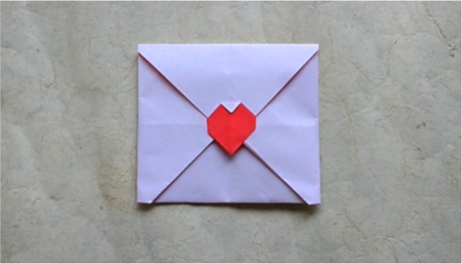 Origami Heart envelope by Hadi Tahir on giladorigami.com