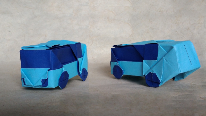 Origami Bus by Hadi Tahir on giladorigami.com