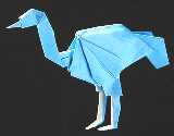 Origami Ostrich by John Montroll on giladorigami.com