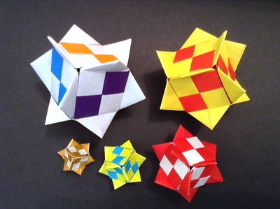 Origami Checquered spinner cube by Max Hulme on giladorigami.com