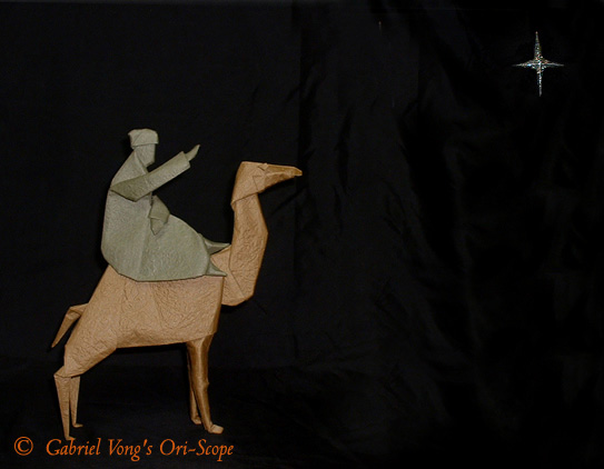 Origami Magi on camel by Neal Elias on giladorigami.com