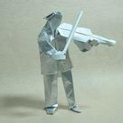 Origami Yehudi Menuhin - violinist by Neal Elias on giladorigami.com