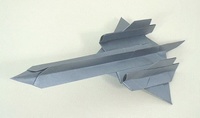 Origami SR-71 blackbird by Toshikazu Kawasaki on giladorigami.com
