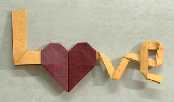 Origami Love with heart by Francis Ow on giladorigami.com