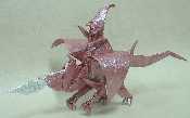 Origami Dragon with wizard by Jose Anibal Voyer on giladorigami.com