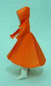 Origami Girl in a dress by Stephen Weiss on giladorigami.com