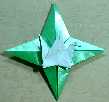 Origami Christmas star with crane by Edwin Young on giladorigami.com