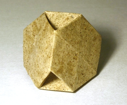 Origami Dimpled truncated tetrahedron by John Montroll on giladorigami.com