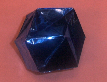 Origami Rhombic dodecahedron by John Montroll on giladorigami.com