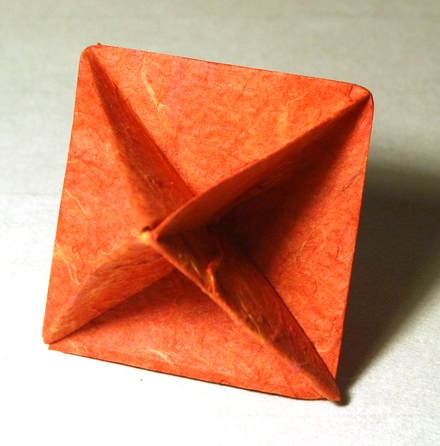 Origami Sunken octahedron by John Montroll on giladorigami.com