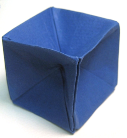 Origami Sunken cube by John Montroll on giladorigami.com