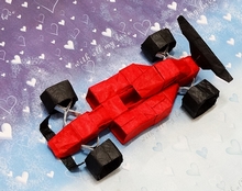 Origami Formula 1 race car by Carlos Gonzalez Santamaria (Halle) on giladorigami.com