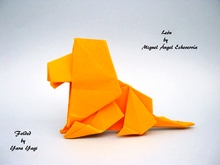 Origami Lion by Miguel Angel Echeverria on giladorigami.com