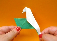 Origami Drinking bird by Eric Kenneway on giladorigami.com