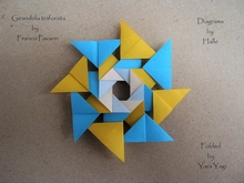 Origami Perforated pinwheel by Franco Pavarin on giladorigami.com