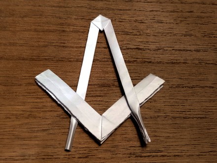 Origami Masonic symbol by Ted Darwin on giladorigami.com