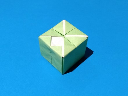 Origami Box with side opening by Marcia Joy Miller on giladorigami.com