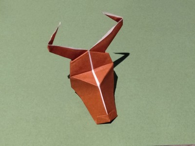 Origami Buffalo mask by Jim Adams on giladorigami.com