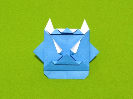 Origami Devil mask by Matsuno Yukihiko on giladorigami.com