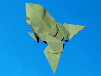 Origami European tree frog by Barth Dunkan (Magic Fingaz) on giladorigami.com