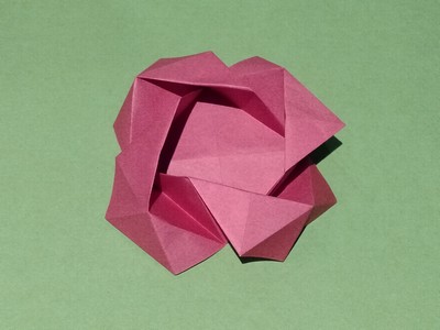 Origami Flower-shaped receptacle by Ryo Aoki on giladorigami.com