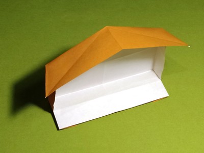 Origami Manger by John Montroll on giladorigami.com