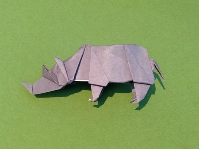 Origami Rhinoceros by John Montroll on giladorigami.com
