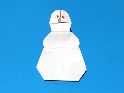 Origami Snowman by John Montroll on giladorigami.com