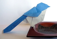 Origami Magpie - azure-winged by Ryo Aoki on giladorigami.com
